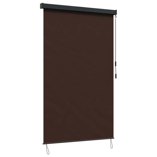 Roller Blind Brown 120 x 250 cm Fabric and Aluminum