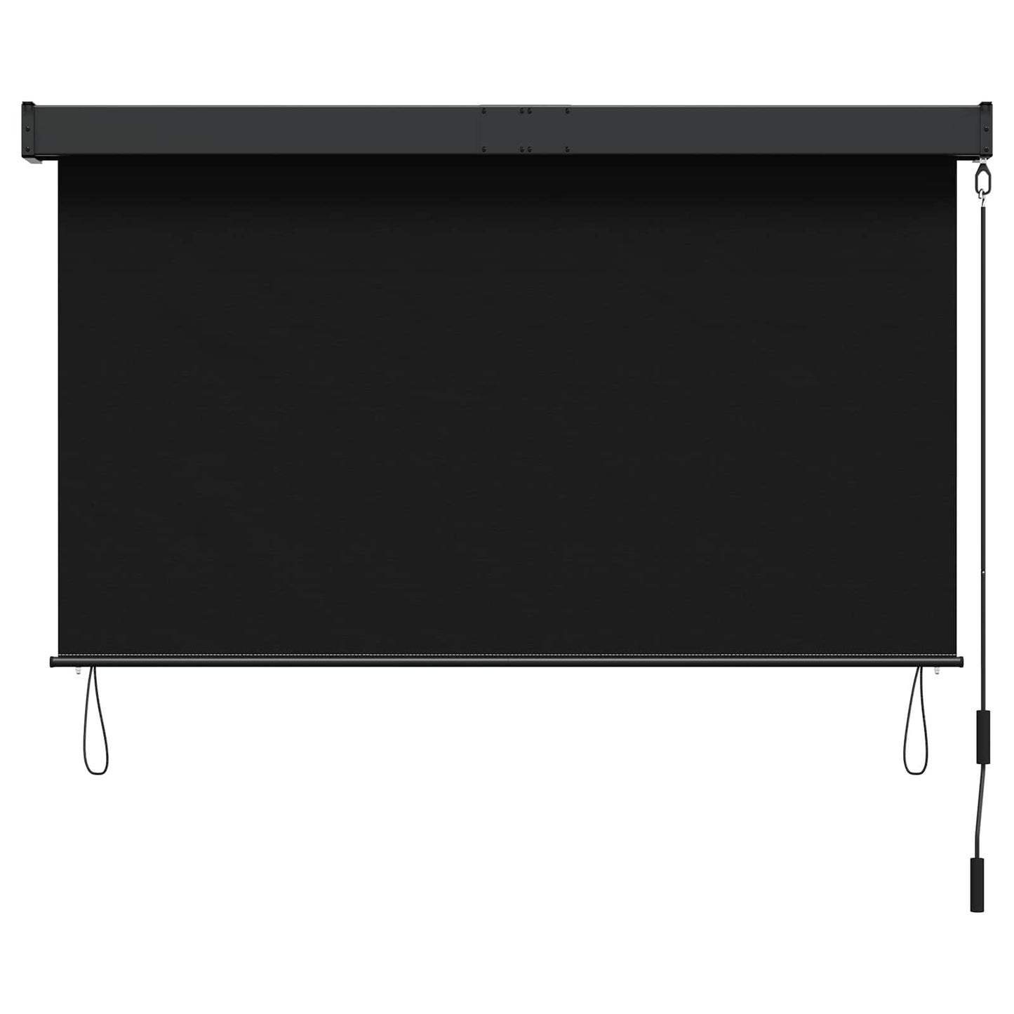 Roller Blind Black 160 x 250 cm Fabric and Aluminum
