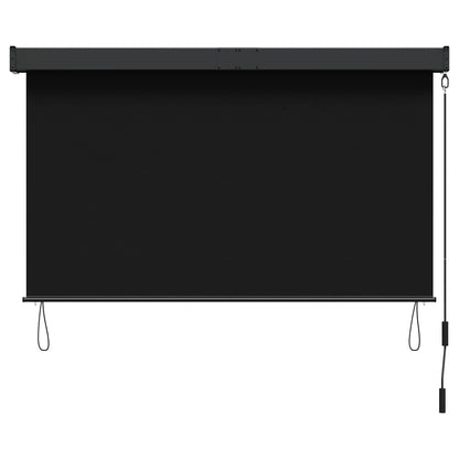 Roller Blind Black 160 x 250 cm Fabric and Aluminum