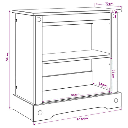 Aquarium Stand CORONA White and Brown 60.5 x 30 x 60 cm 150 kg