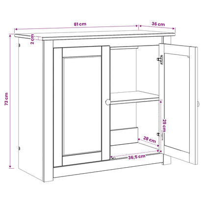 Aquarium Stand PANAMA White and Brown 81 x 36 x 73 cm 250 kg