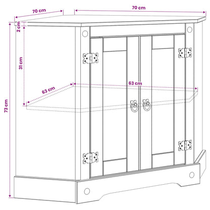 Aquarium Stand CORONA Brown 70 x 70 x 73 cm 300 kg