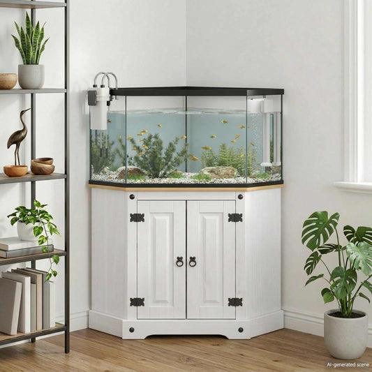 Aquarium Stand CORONA White 70 x 70 x 73 cm 300 kg