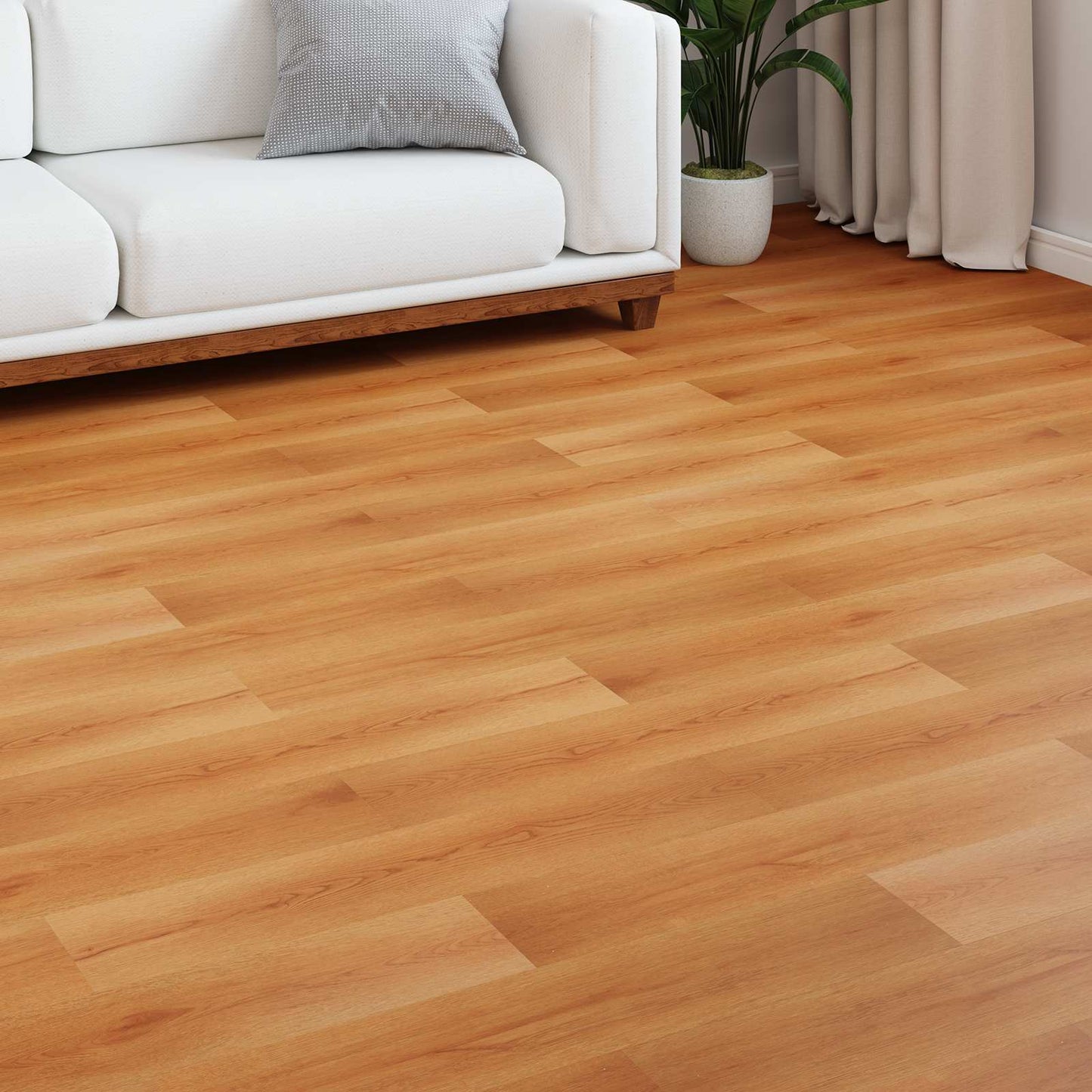 Laminate Flooring 5 pcs Beige 101 x 20 x 0.8 cm Engineered wood
