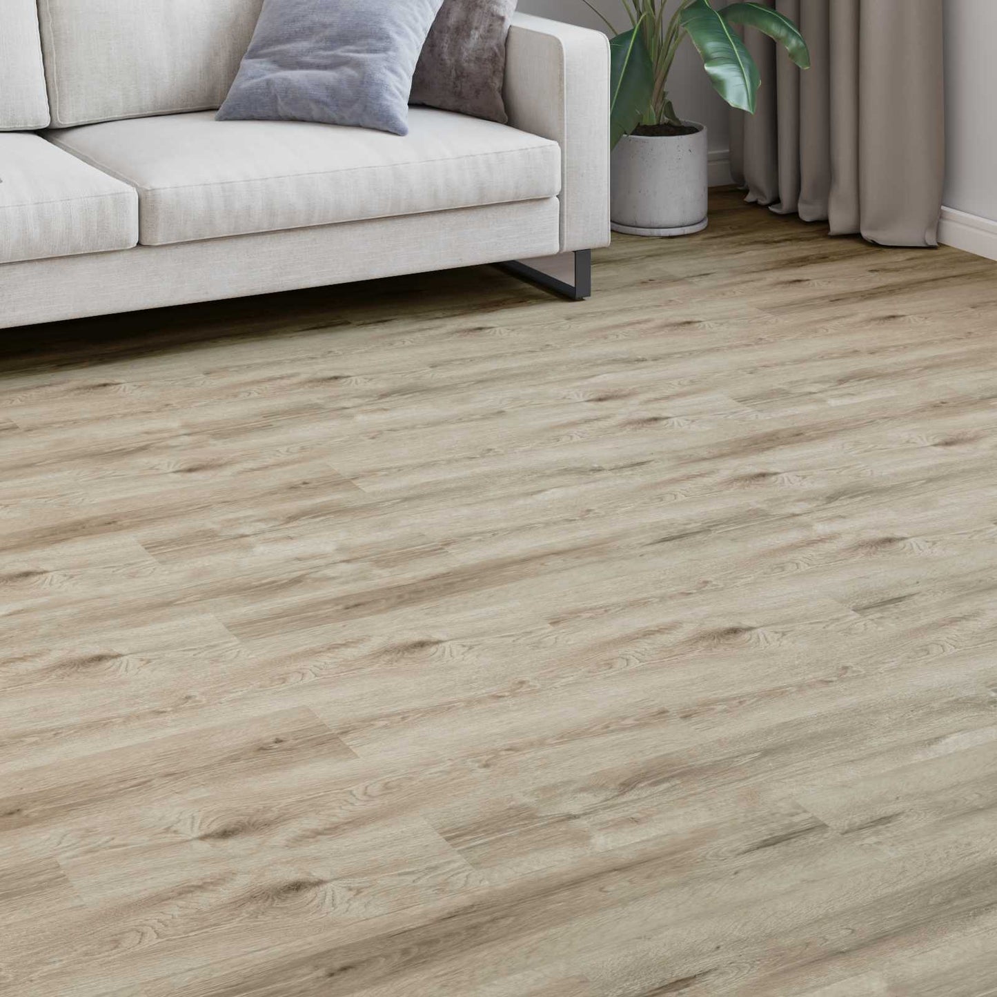 Laminate Flooring 5 pcs Whitewashed Brown 101 x 20 x 0.8 cm