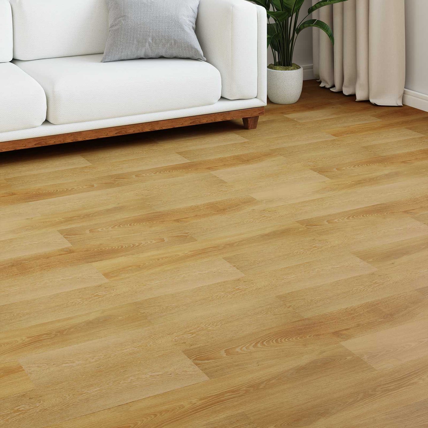Laminate Flooring 5 pcs Golden Brown 101 x 20 x 0.8 cm