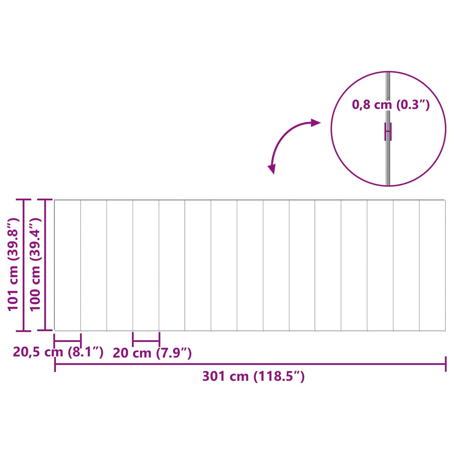 Laminate Flooring Honey Brown 101 x 20 x 0.8 cm 15 pcs
