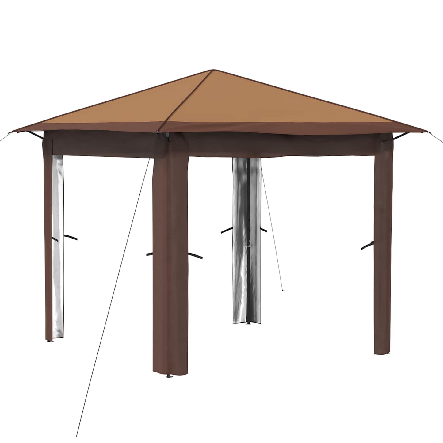 Gazebo without Sidewall 2.6 x 2.6 m Beige and Brown