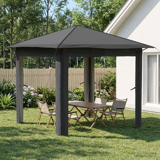 Gazebo without Sidewall 2.6 x 2.6 m Light Grey and Anthracite
