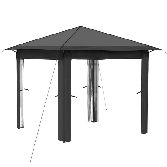 Gazebo without Sidewall 2.6 x 2.6 m Light Grey and Anthracite