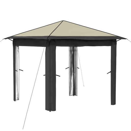 Gazebo without Sidewall 2.6 x 2.6 m Cream and Anthracite