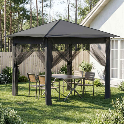 Gazebo with 4 Sidewalls 2.6 x 2.6 m Light Grey and Anthracite