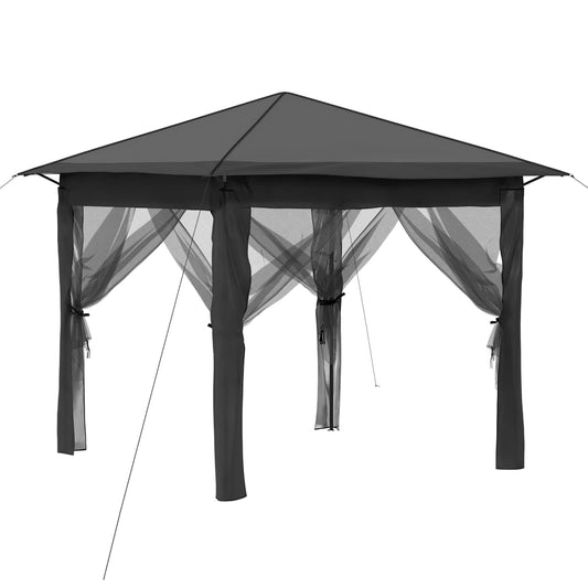 Gazebo with 4 Sidewalls 2.6 x 2.6 m Light Grey and Anthracite