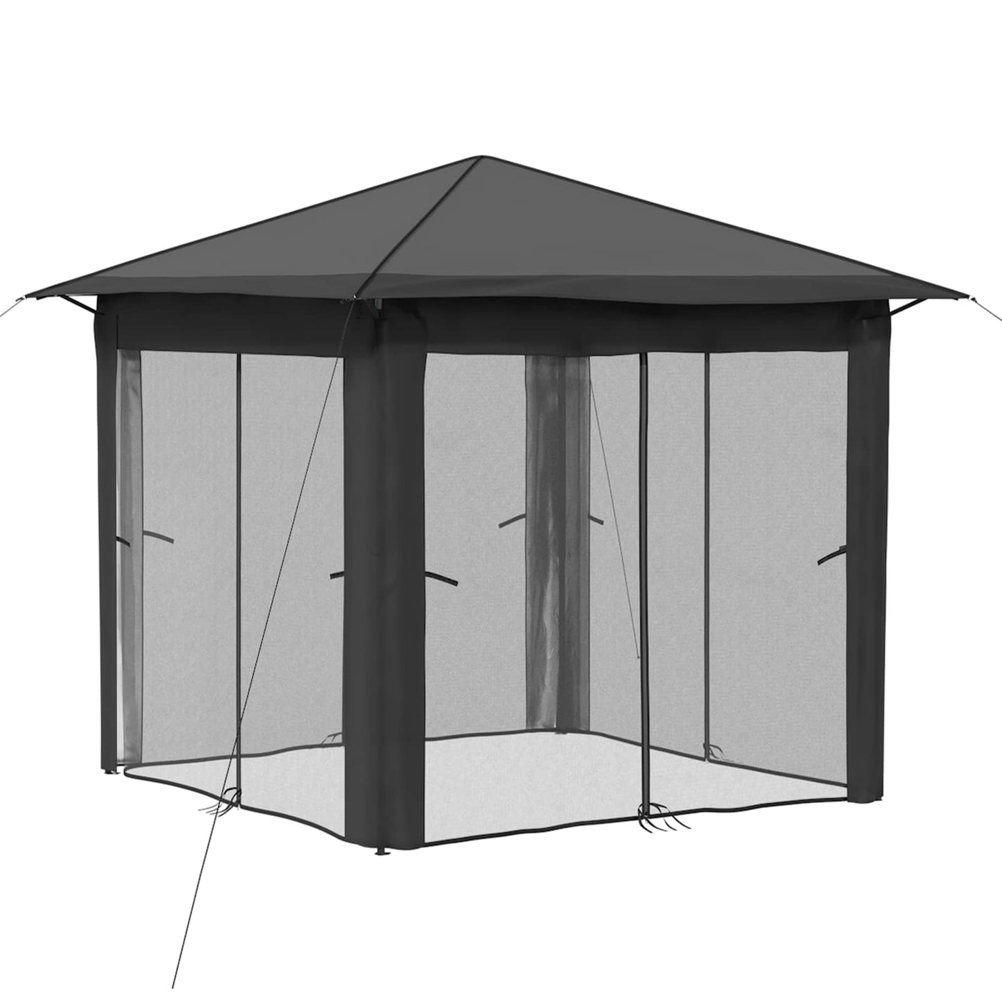Gazebo with 4 Sidewalls 2.6 x 2.6 m Light Grey and Anthracite