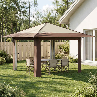 Gazebo without Sidewall Cream and Brown