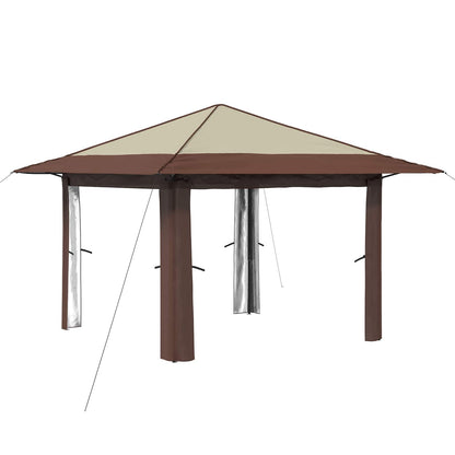 Gazebo without Sidewall Cream and Brown