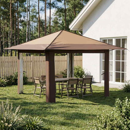 Gazebo without Sidewall Beige and Brown