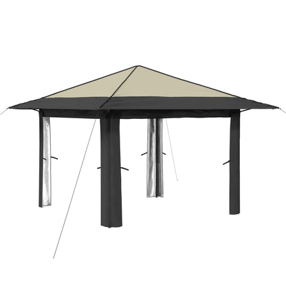 Gazebo without Sidewall 3.3 x 3.3 m Cream and Anthracite