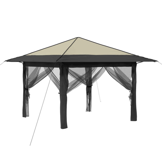 Gazebo with 4 Sidewalls Cream and Anthracite