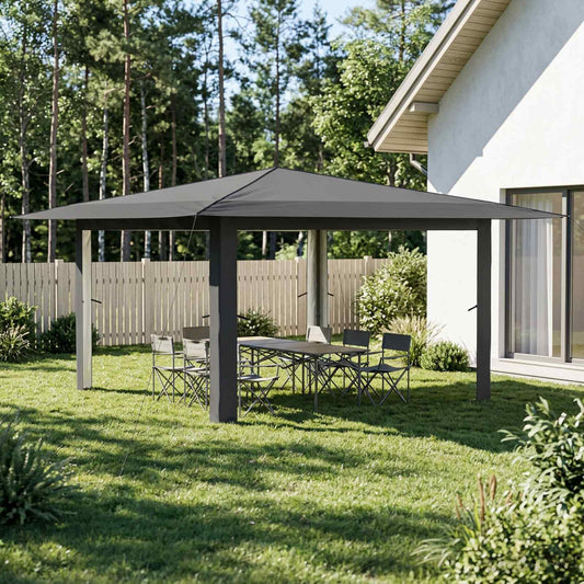 Gazebo without Sidewall 4 x 4 m Light Grey and Anthracite