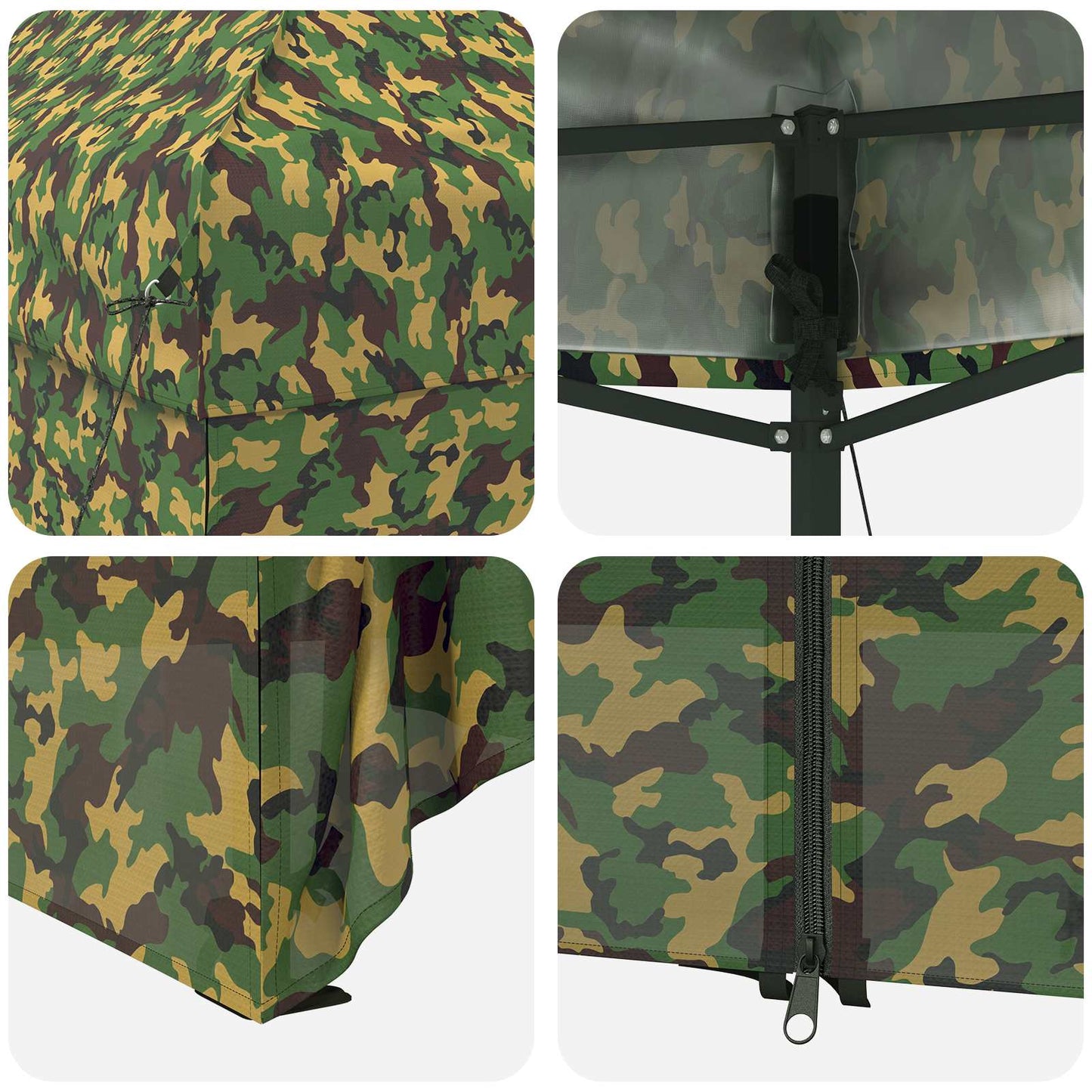 Canopy Tent with 4 Sidewalls 2 x 2 m Army Camouflage
