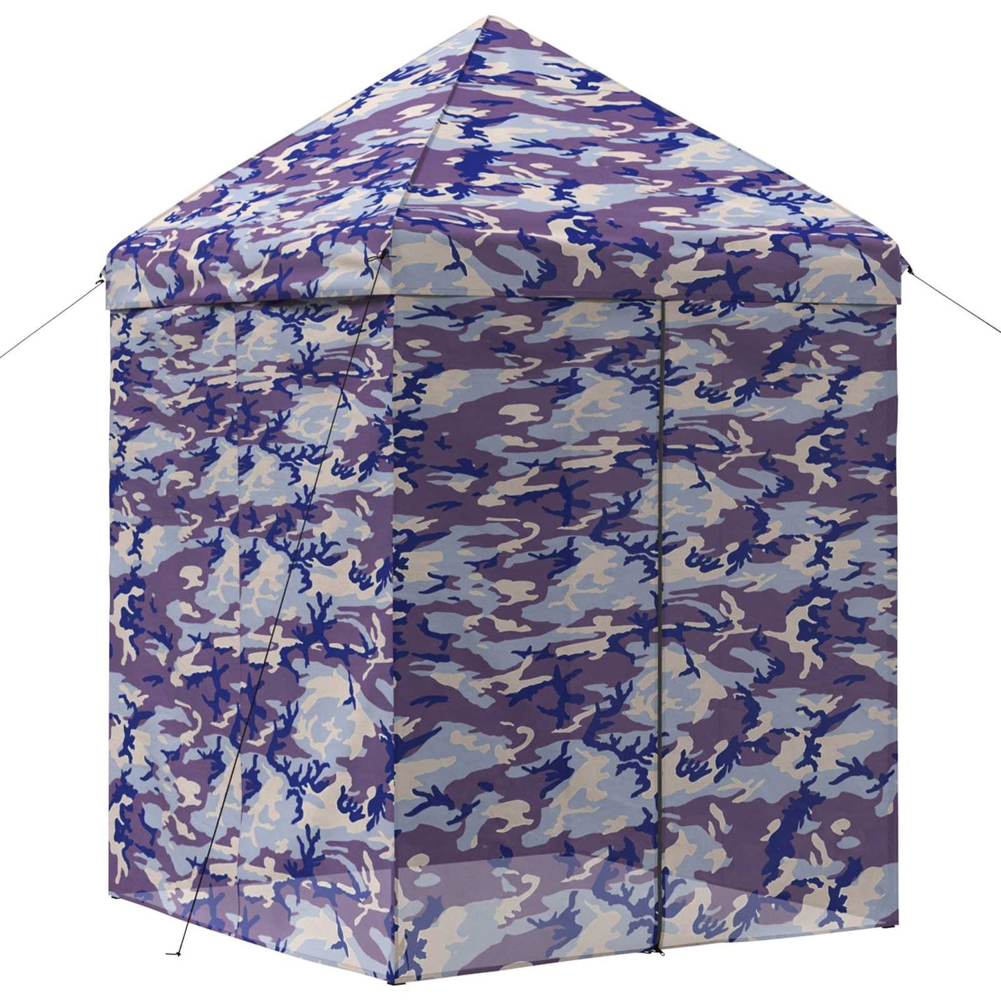 Pop-up Gazebo with 4 Sidewalls 3 x 3 m Blue Camouflage