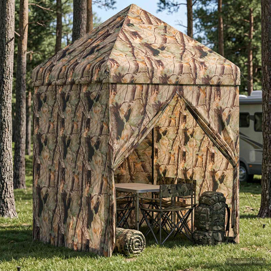 Pop-up Gazebo with 4 Sidewalls 3 x 3 m Forest Camouflage