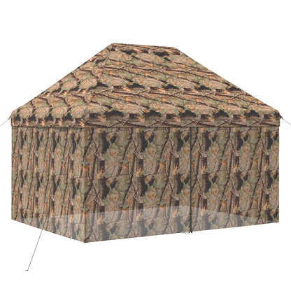 Pop-up Gazebo with 4 Sidewalls 3 x 4.5 m Forest Camouflage