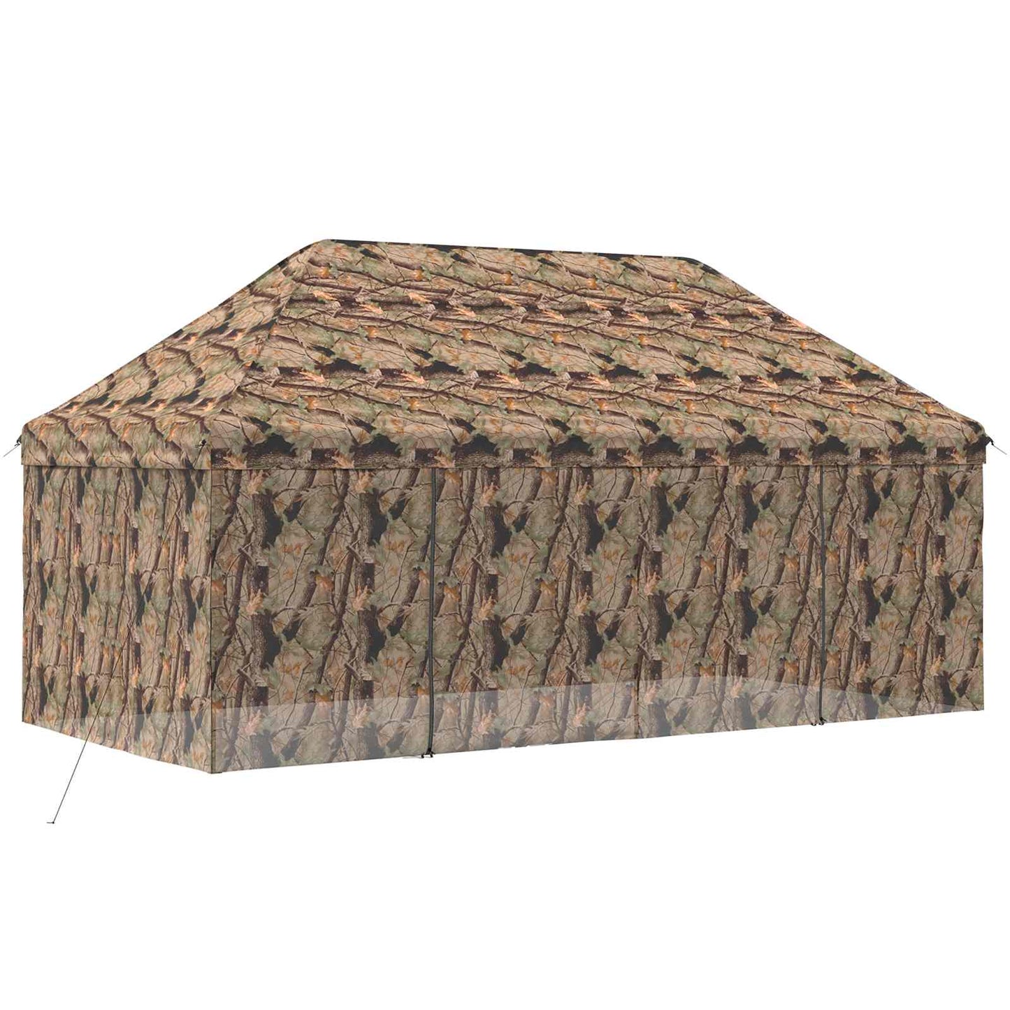 Pop-up Gazebo with 4 Sidewalls 3 x 6 m Forest Camouflage