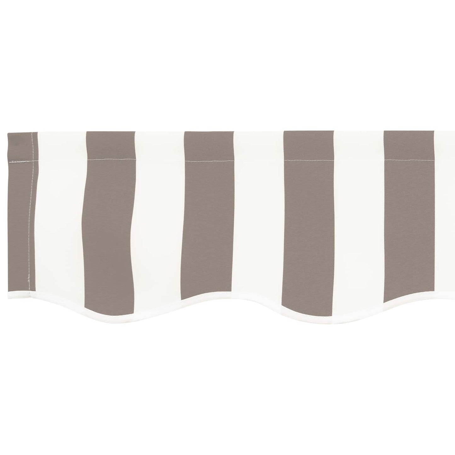 Awning Replacement Fabric Light Grey and White 2.5 x 2 m