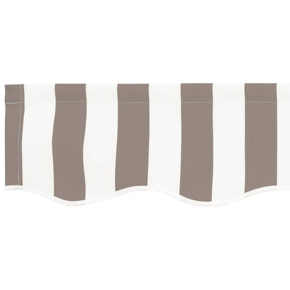 Awning Replacement Fabric Light Grey and White 2.5 x 2 m