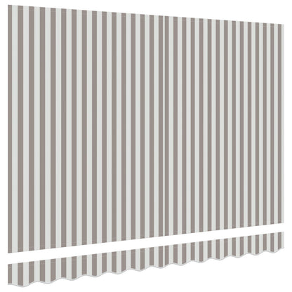 Awning Replacement Fabric Light Grey and White 2.5 x 2 m