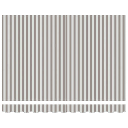 Awning Replacement Fabric Light Grey and White 3 x 2 m