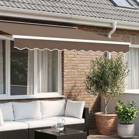 Awning Valance Replacement Taupe 2.5 m Polyester