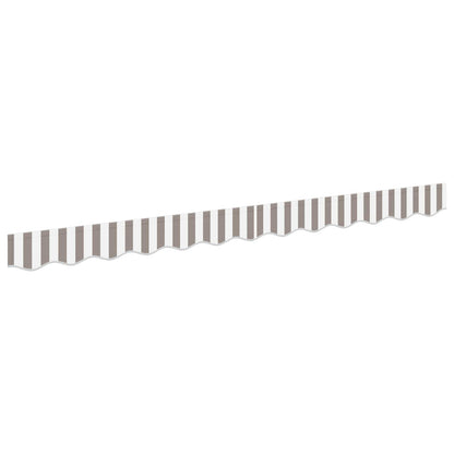 Awning Valance Replacement Light Grey and White 281 x 20 cm