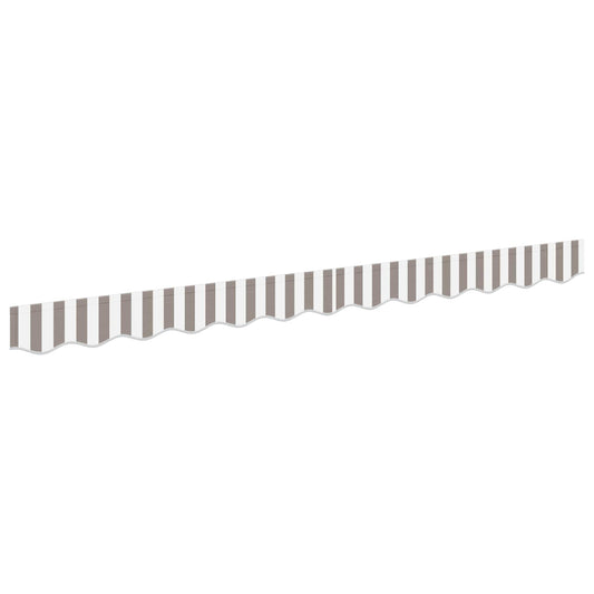 Awning Valance Replacement Light Grey and White 3 m Polyester
