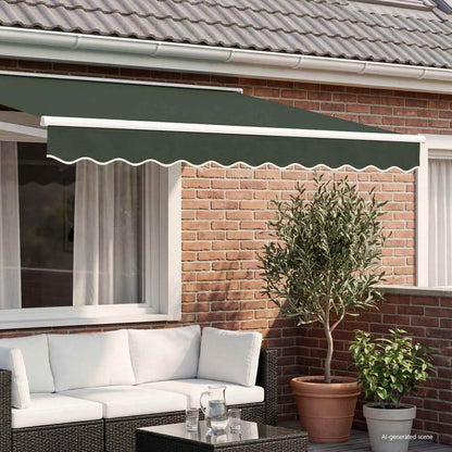 Awning Valance Replacement Dark Green 4 m Polyester