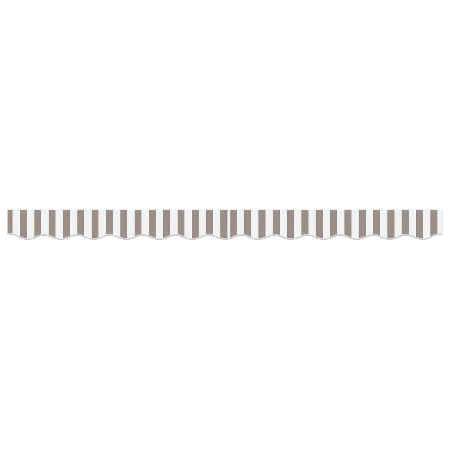 Awning Valance Replacement Light Grey and White 431 x 20 cm