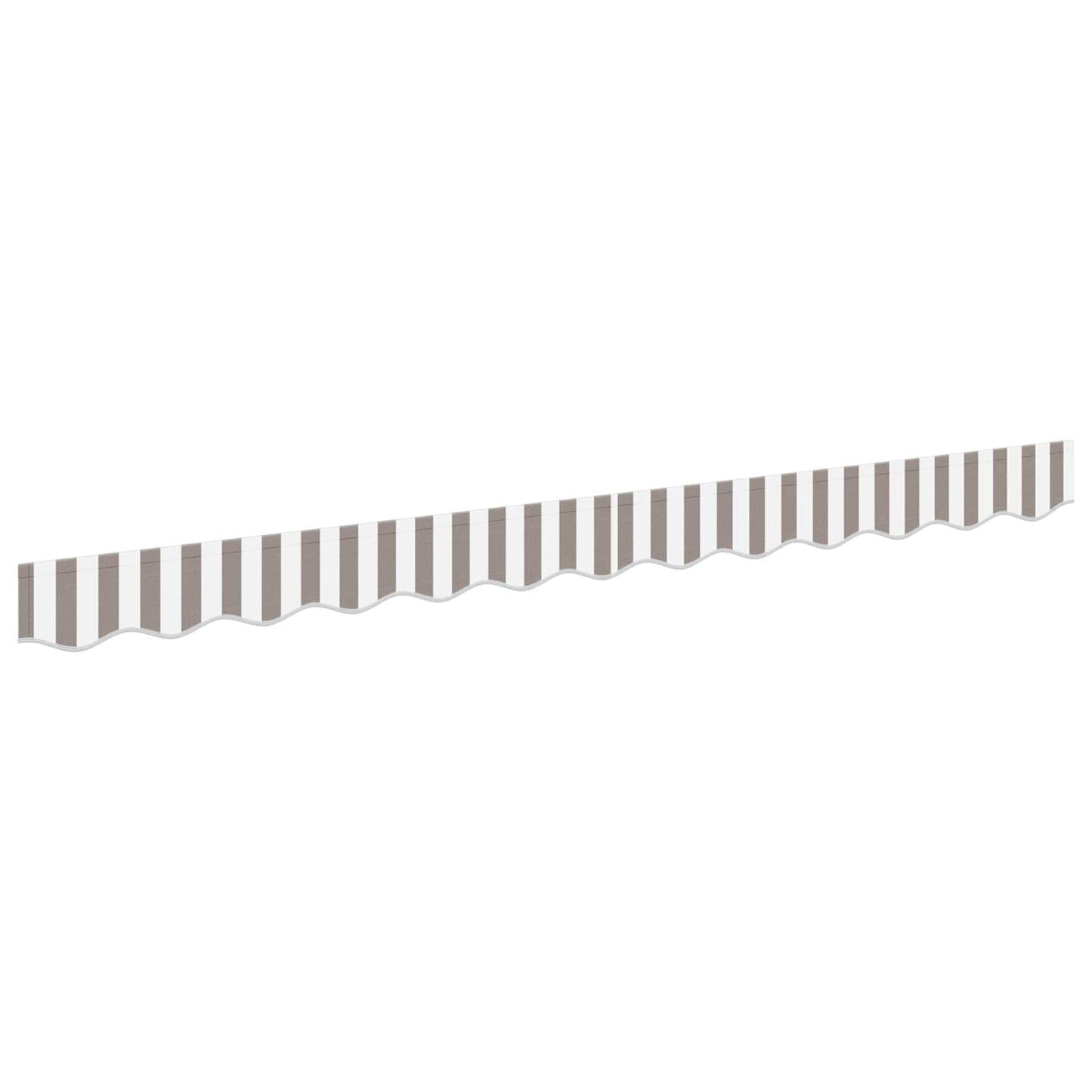 Awning Valance Replacement Light Grey and White 481 x 20 cm