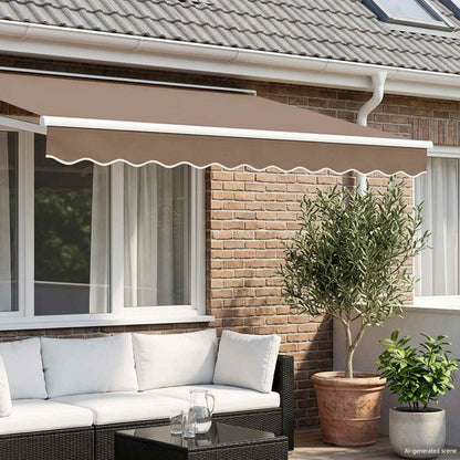 Awning Valance Replacement Taupe 481 x 20 cm Polyester