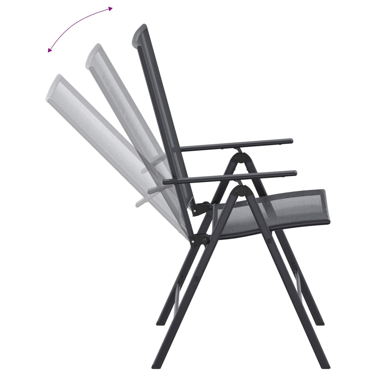 Garden Dining Set 9 pcs Anthracite 212 x 90 x 76 cm