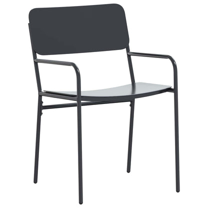 Garden Dining Set 7 pcs Anthracite Steel