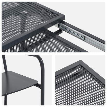 Garden Dining Set 9 pcs Anthracite Steel