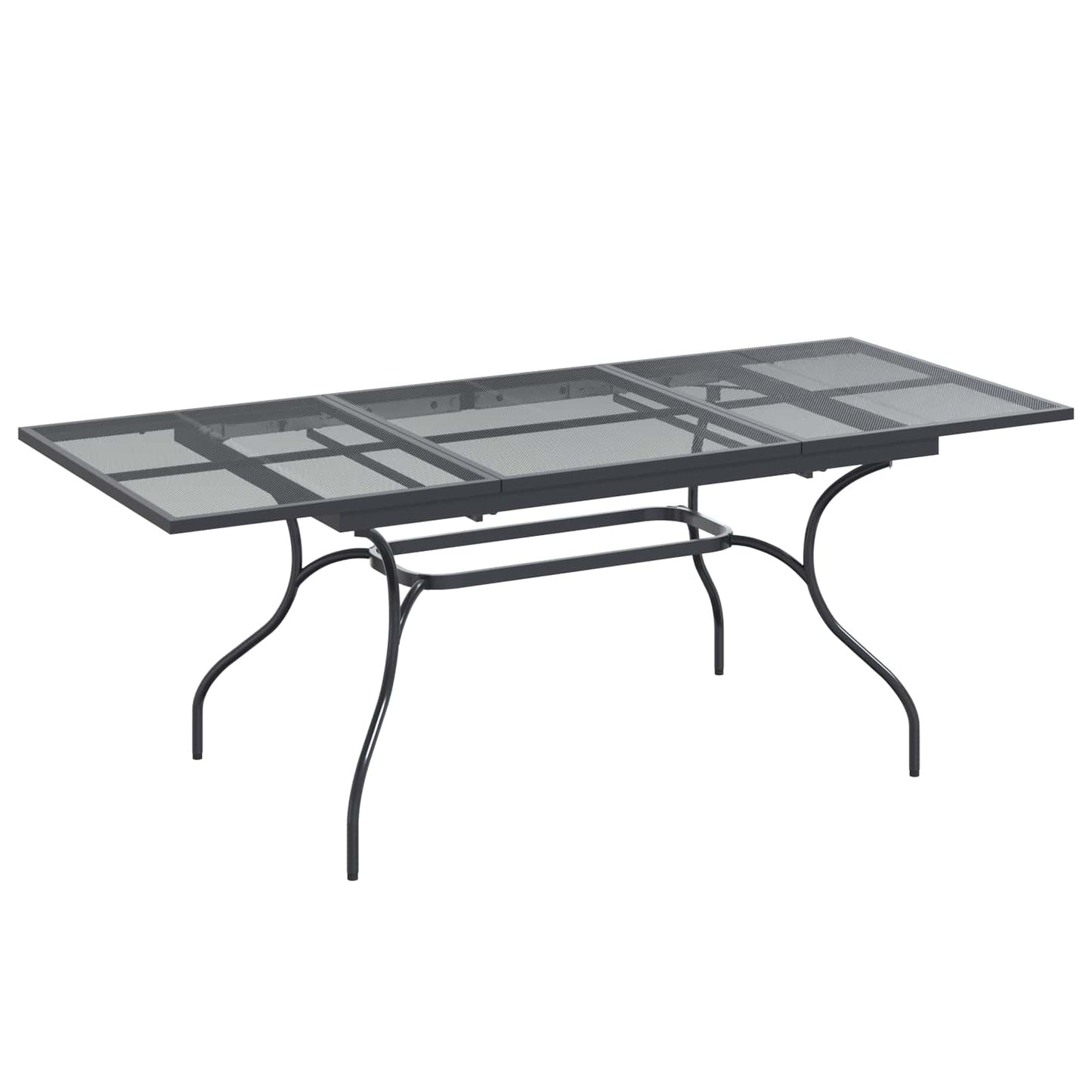 Garden Dining Set 9 pcs Anthracite Steel