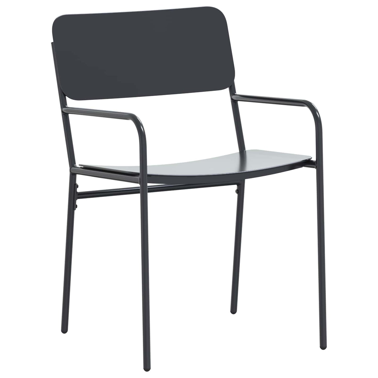 Garden Dining Set 9 pcs Anthracite Steel