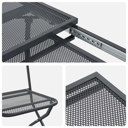Garden Dining Set 9 pcs Anthracite 212 x 90 x 76 cm