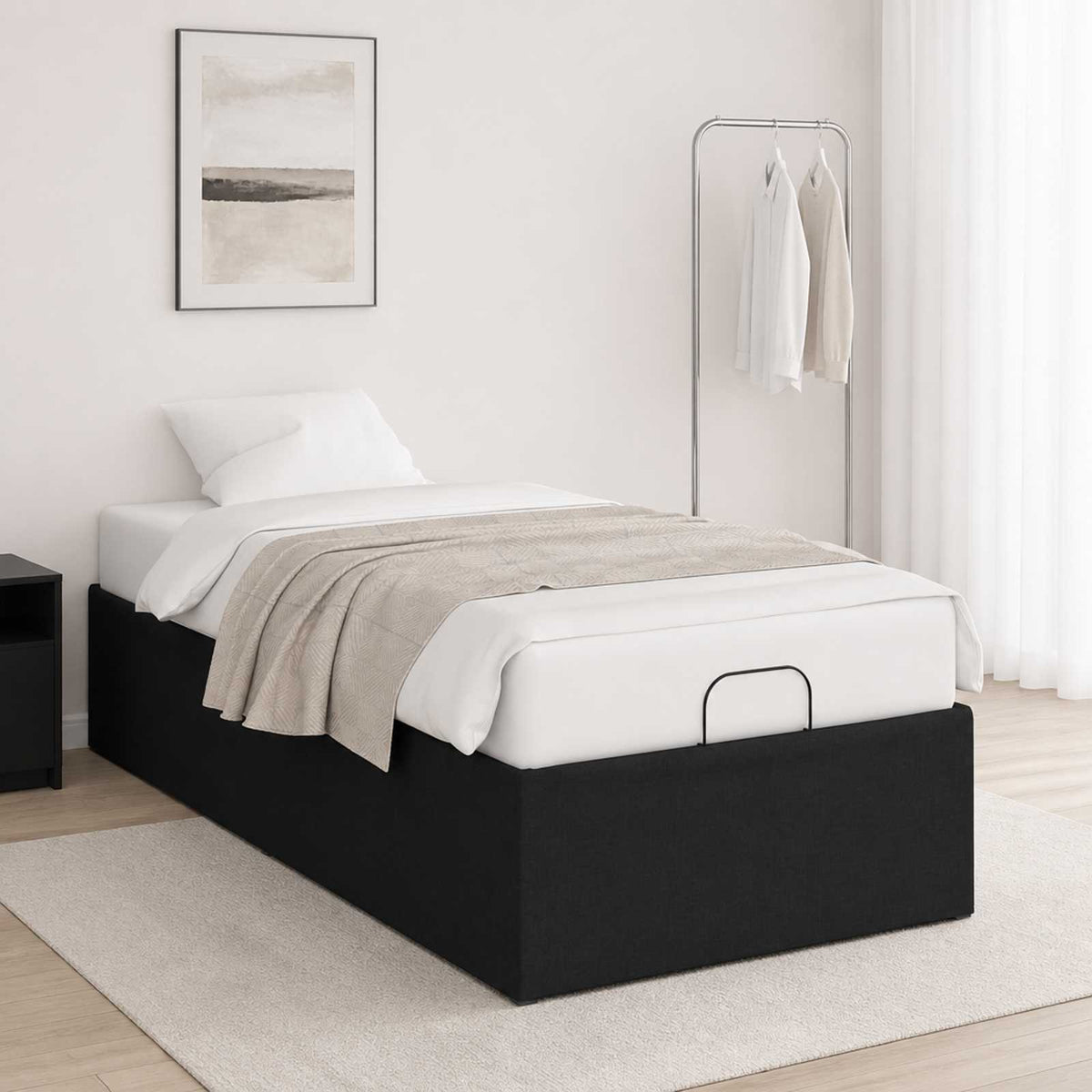 Electric Adjustable Bed Frame Black 200 x 100 x 33.5 cm Steel