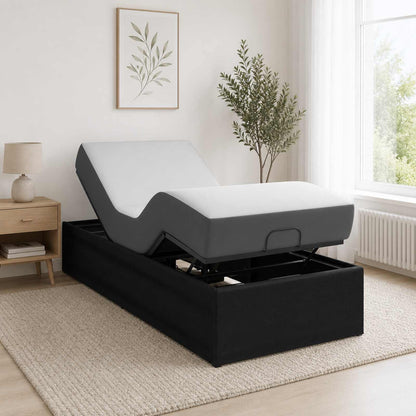 Electric Adjustable Bed Frame Black 200 x 90 x 33.5 cm Steel