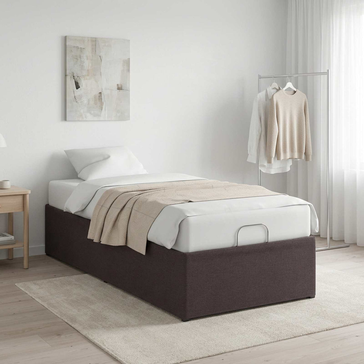Electric Adjustable Bed Frame Brown 200 x 90 x 33.5 cm Steel