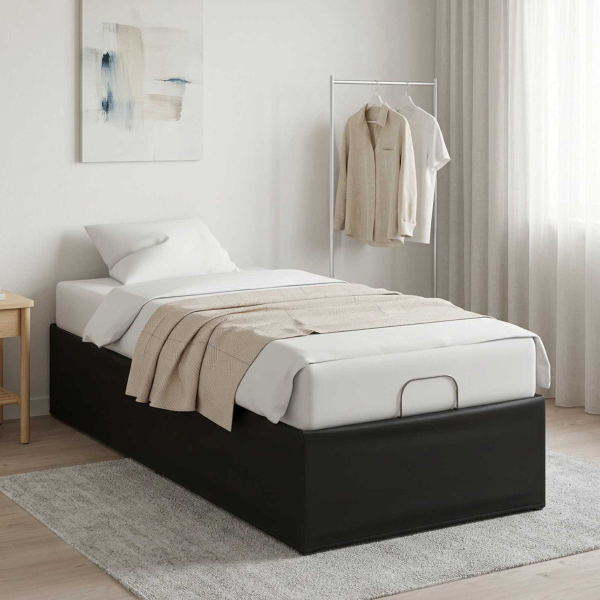 Electric Adjustable Bed Frame Black 200 x 100 x 33.5 cm Steel